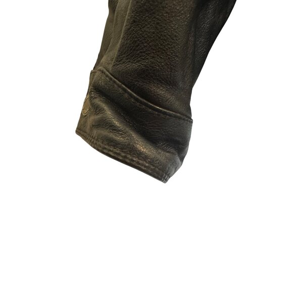 vintage Wilsons Leather bomber Black Jacket Mens S Genuine Leather Full-Zip Clas - Picture 3 of 8